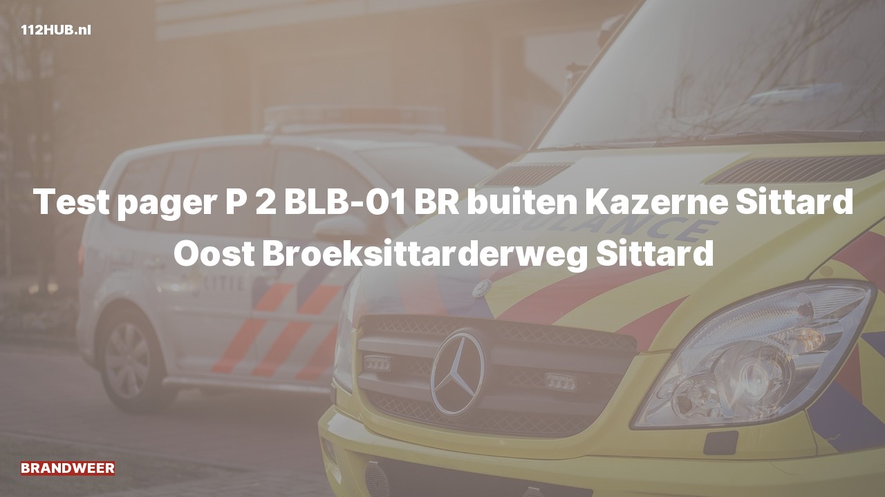 Deelafbeelding voor P2000-melding.