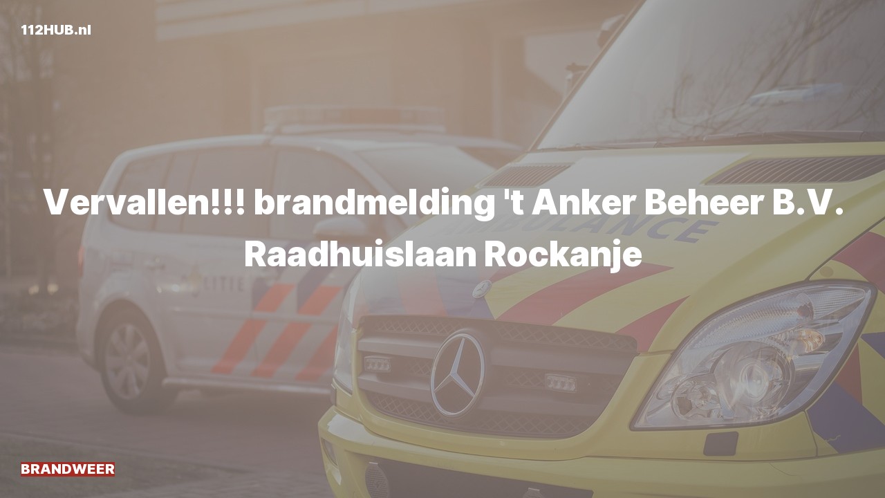 Deelafbeelding voor Brandweer voor brandmelding naar de Raadhuislaan in Rockanje.