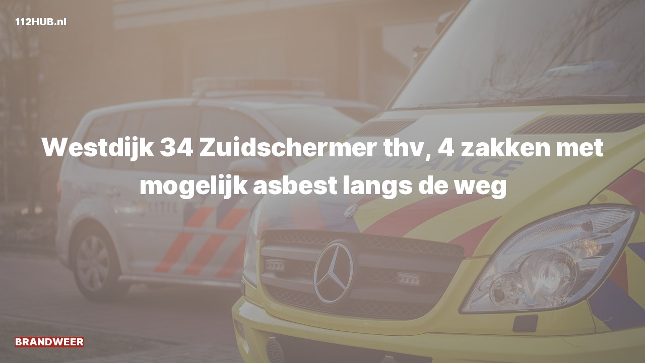 Deelafbeelding voor De brandweer is uitgerukt naar de Westdijk in Zuidschermer