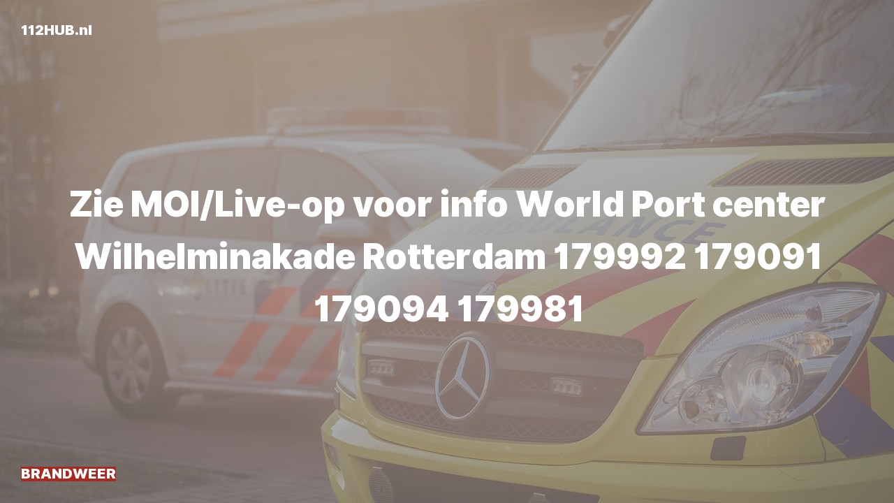 Deelafbeelding voor Brandweer naar de Wilhelminakade in Rotterdam.