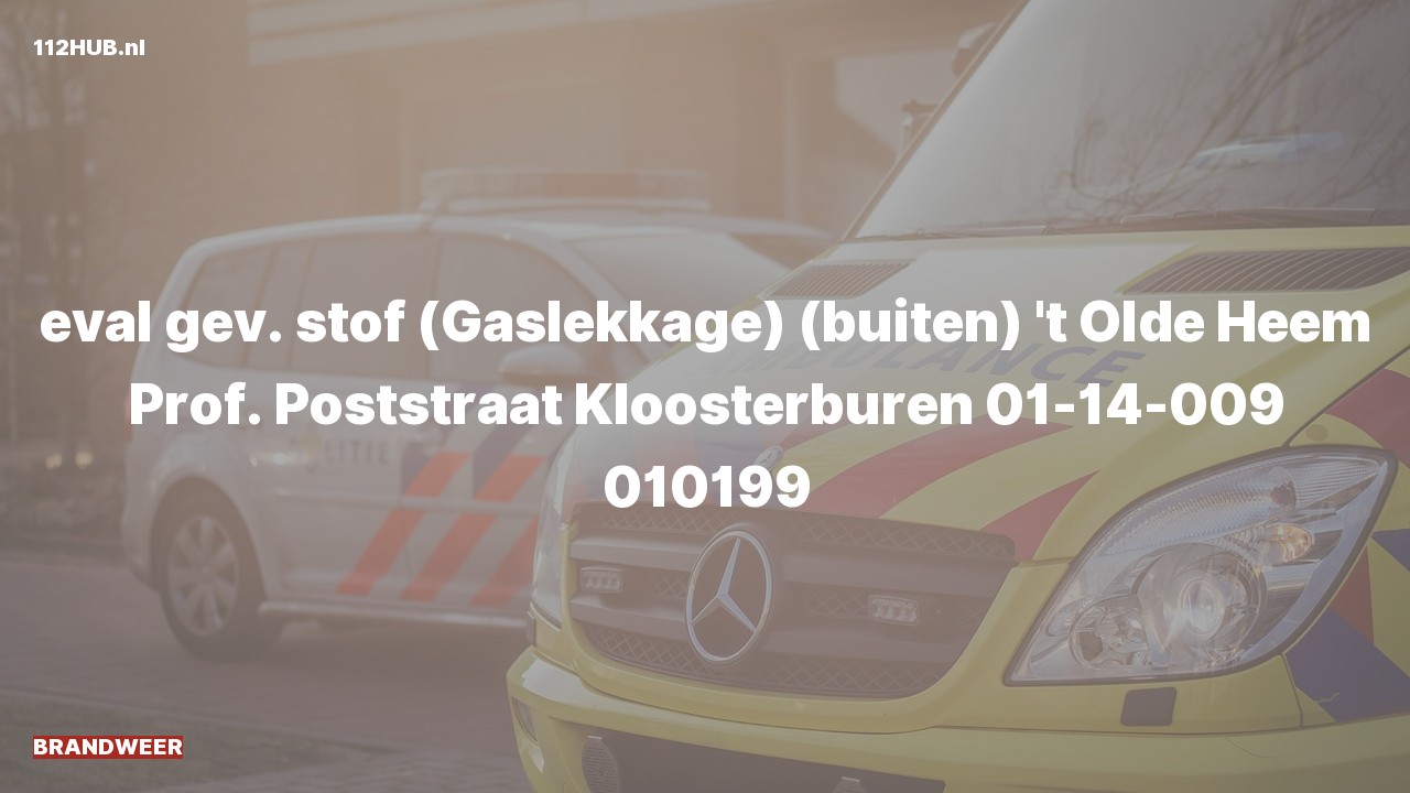Deelafbeelding voor Brandweer naar de Prof. Poststraat in Kloosterburen.
