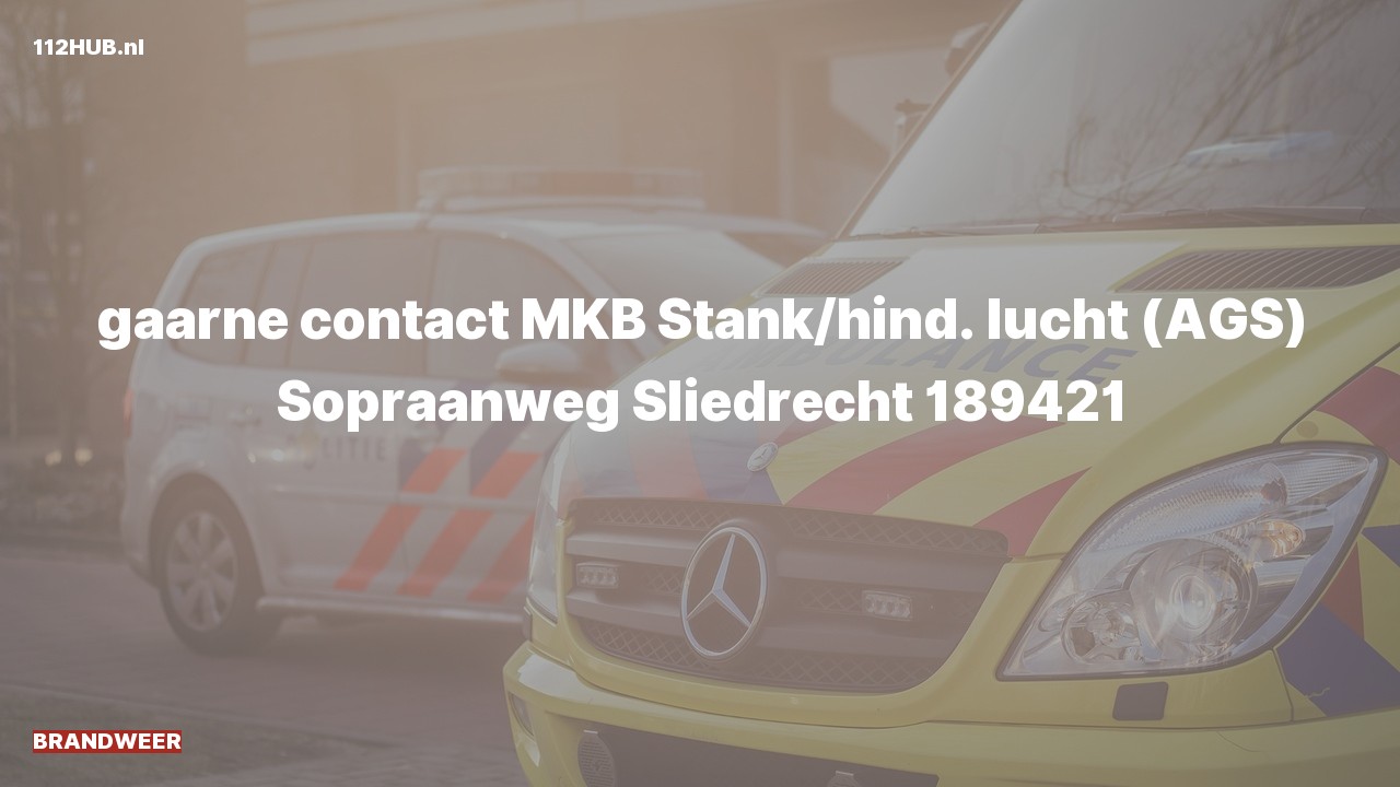 Deelafbeelding voor Brandweer voor stank of gaslucht.