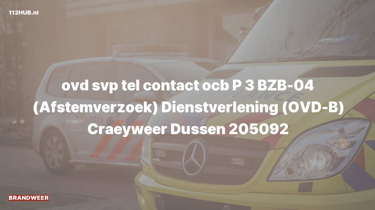 Deelafbeelding voor Brandweer naar de Craeyweer in Dussen.