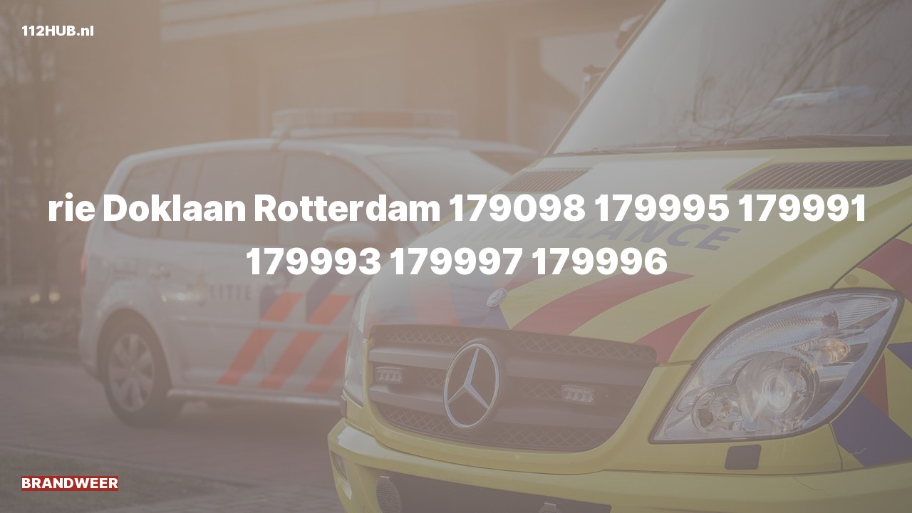 Deelafbeelding voor Brandweer naar de Doklaan in Rotterdam.