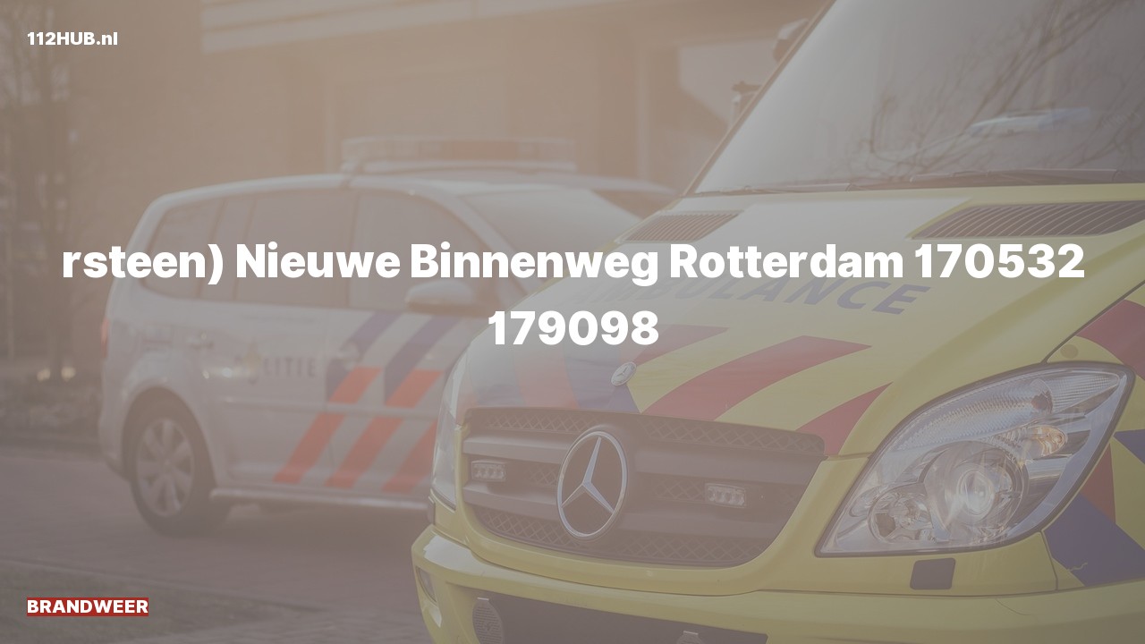 Deelafbeelding voor Brandweer naar de Nieuwe Binnenweg in Rotterdam.