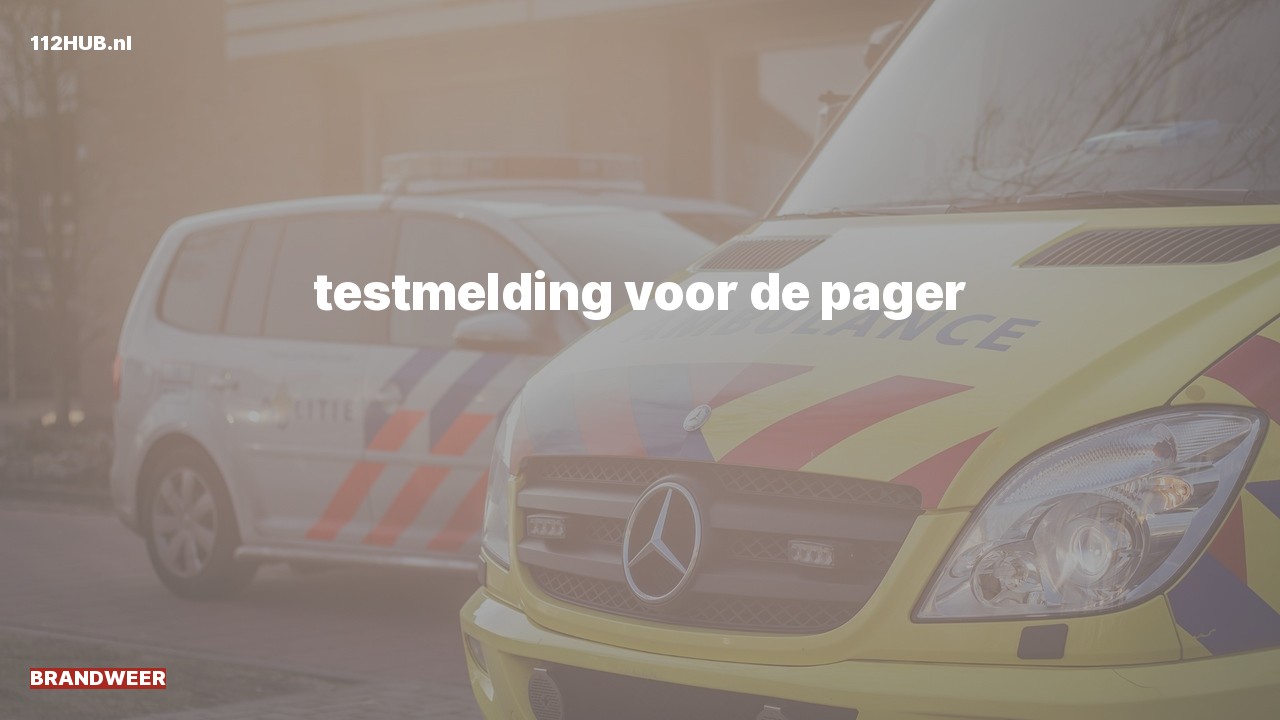 Deelafbeelding voor P2000-melding.
