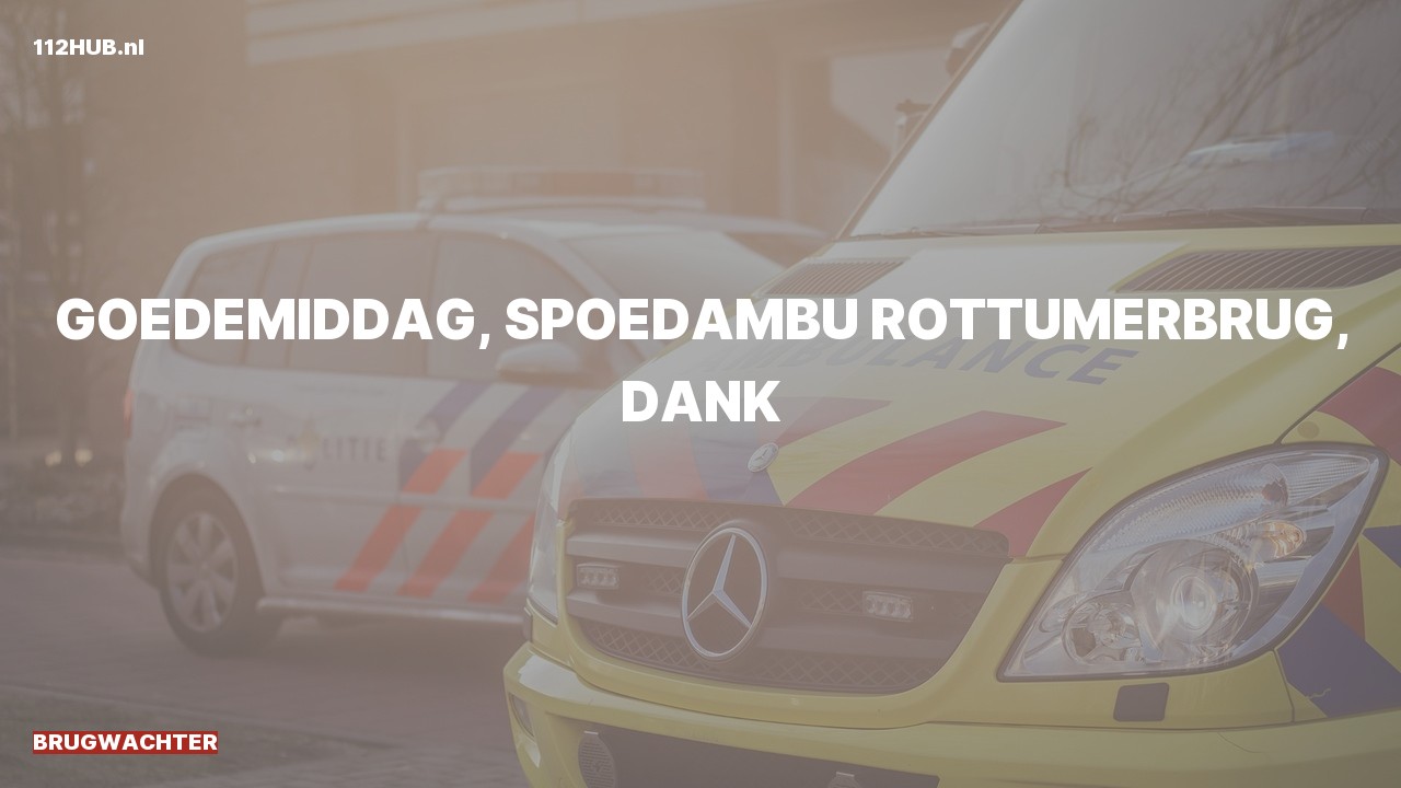 Deelafbeelding voor Brugwachter spoed ambulance.