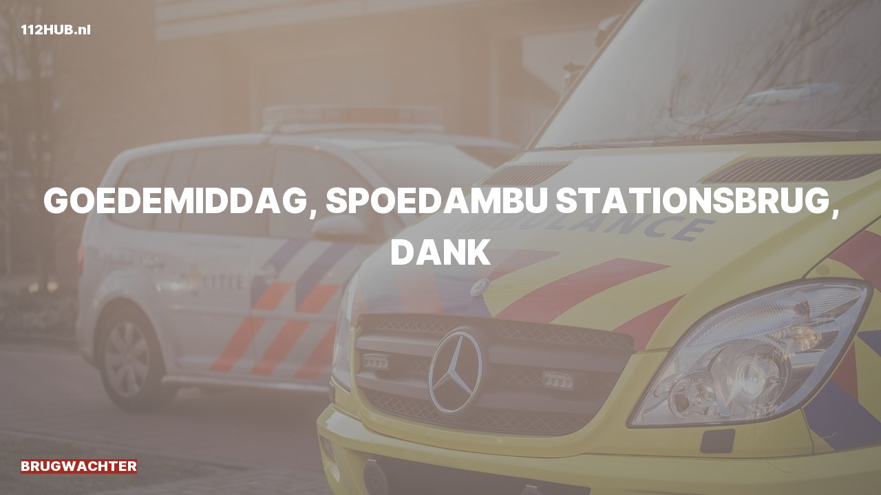 Deelafbeelding voor De brugwachter is uitgerukt voor een spoedambulance