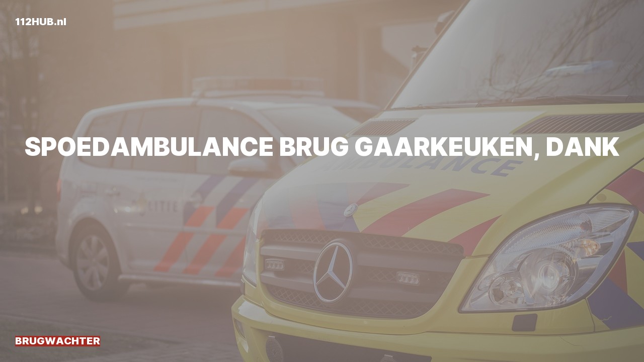 Deelafbeelding voor De brugwachter is uitgerukt voor een spoedambulance