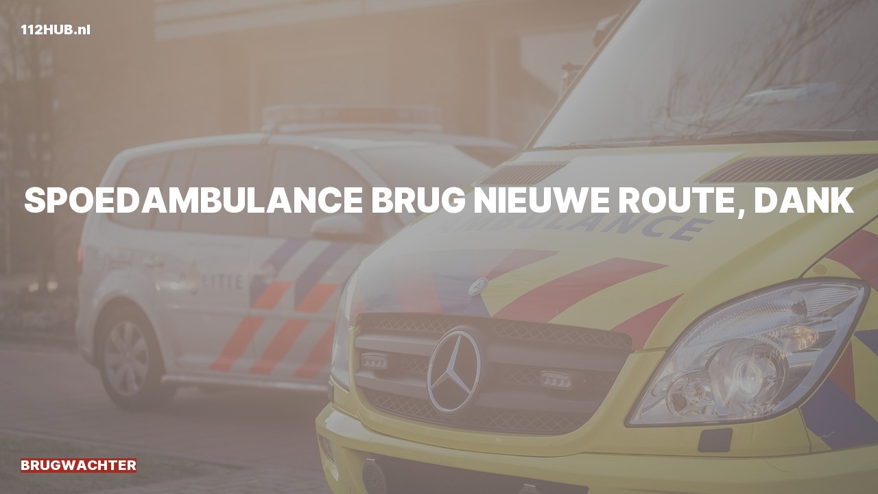 Deelafbeelding voor De brugwachter is uitgerukt voor een spoedambulance