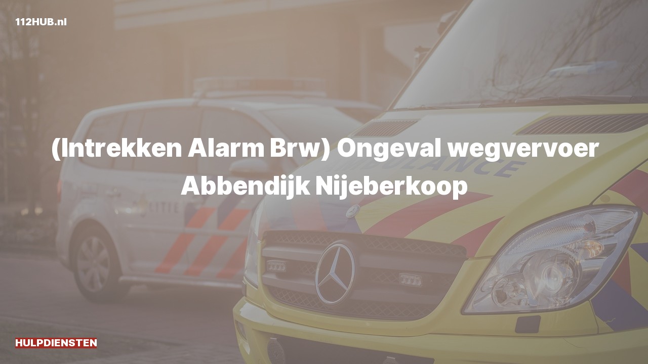 Deelafbeelding voor Hulpdienst trekt alarm in. Was: ( ) Ongeval wegvervoer Abbendijk Nijeberkoop