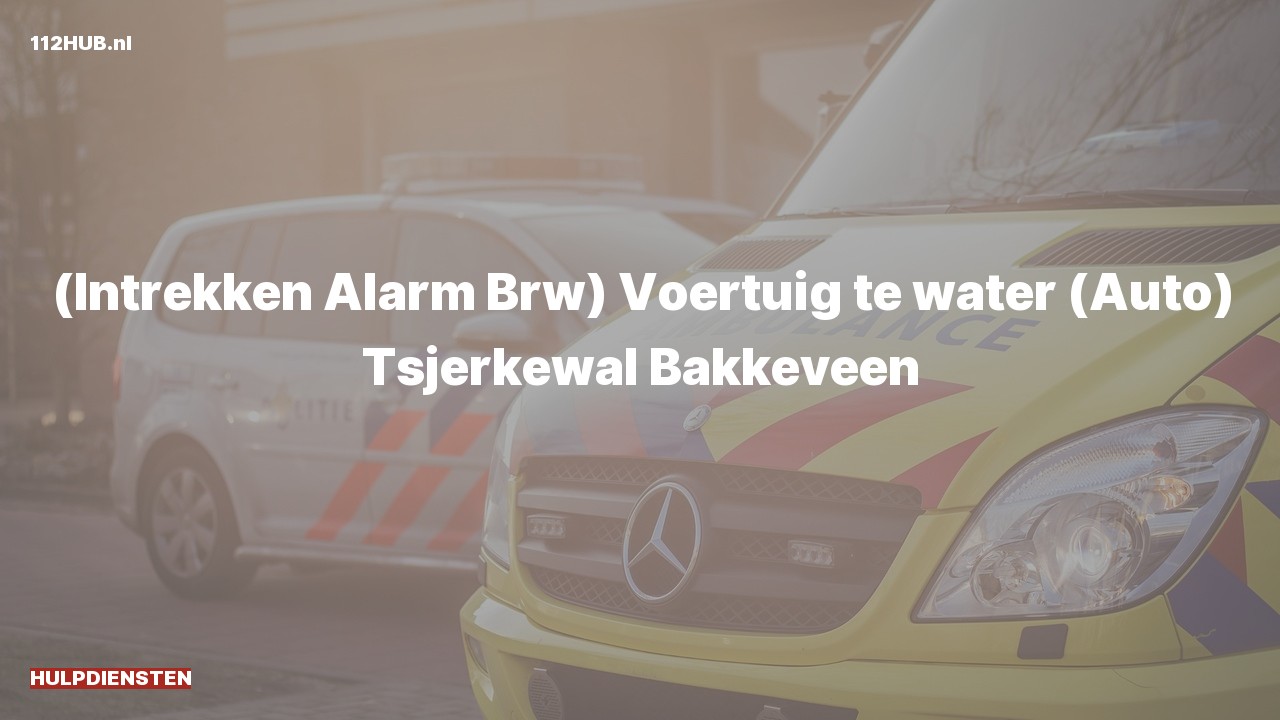 Deelafbeelding voor Hulpdienst trekt alarm in. Was: ( ) Voertuig te water (Auto) Tsjerkewal Bakkeveen
