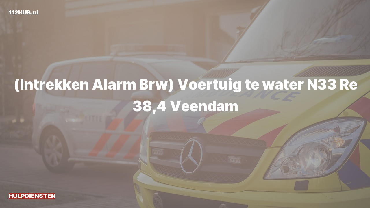 Deelafbeelding voor Hulpdienst trekt alarm in. Was: ( ) Voertuig te water N33 Re 38,4 Veendam