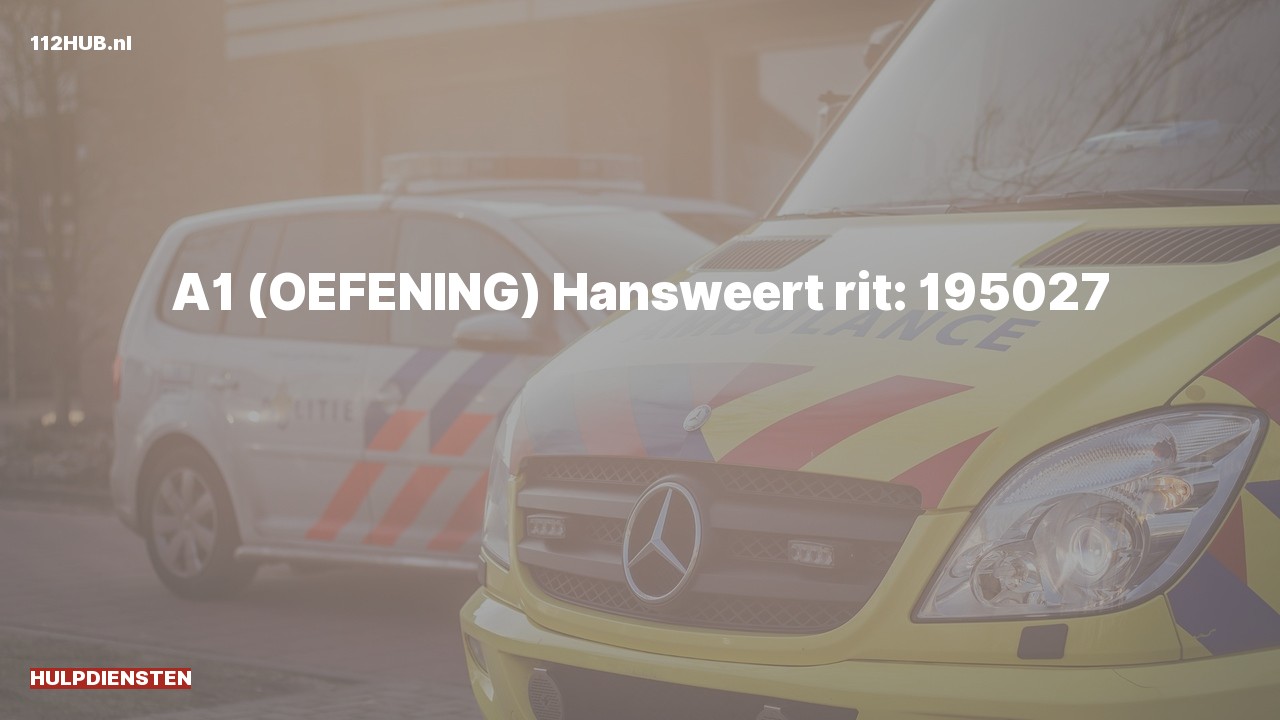 Deelafbeelding voor Hulpdiensten zijn uitgerukt voor een oefening