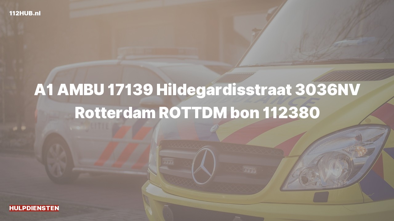 Deelafbeelding voor Hulpdiensten zijn uitgerukt naar de Hildegardisstraat in Rotterdam