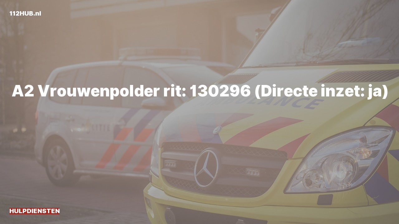 Deelafbeelding voor Hulpdiensten zijn uitgerukt