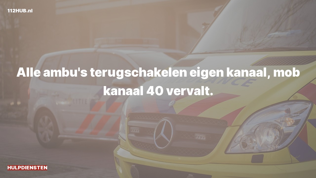 Deelafbeelding voor Hulpdiensten zijn uitgerukt