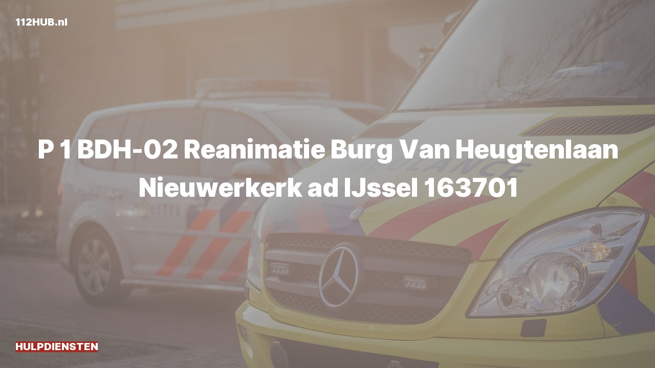 Deelafbeelding voor Hulpdiensten zijn uitgerukt voor een reanimatie
