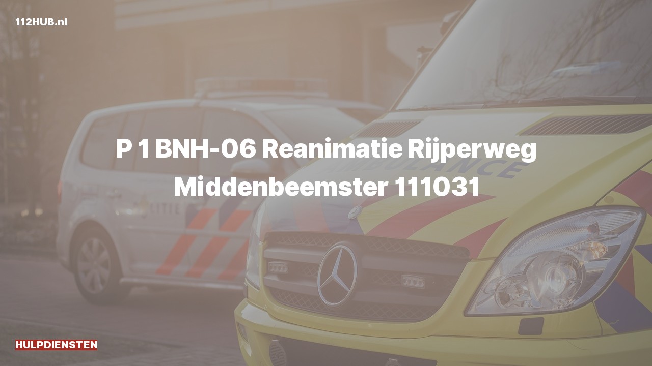 Deelafbeelding voor Hulpdiensten zijn uitgerukt voor een reanimatie