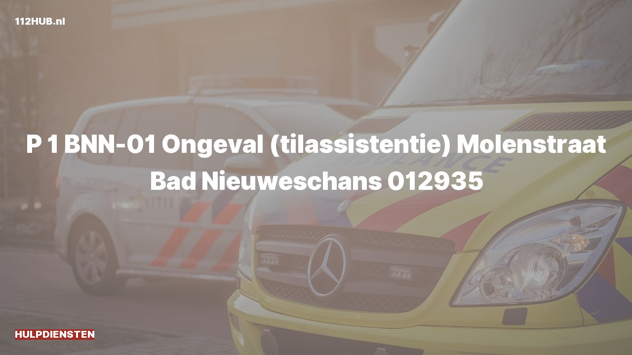Deelafbeelding voor Hulpdiensten zijn uitgerukt voor een ongeval
