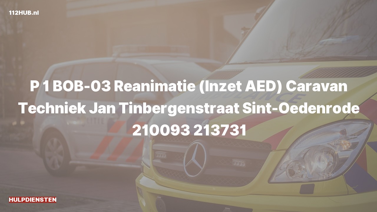 Deelafbeelding voor Hulpdiensten zijn uitgerukt voor een reanimatie