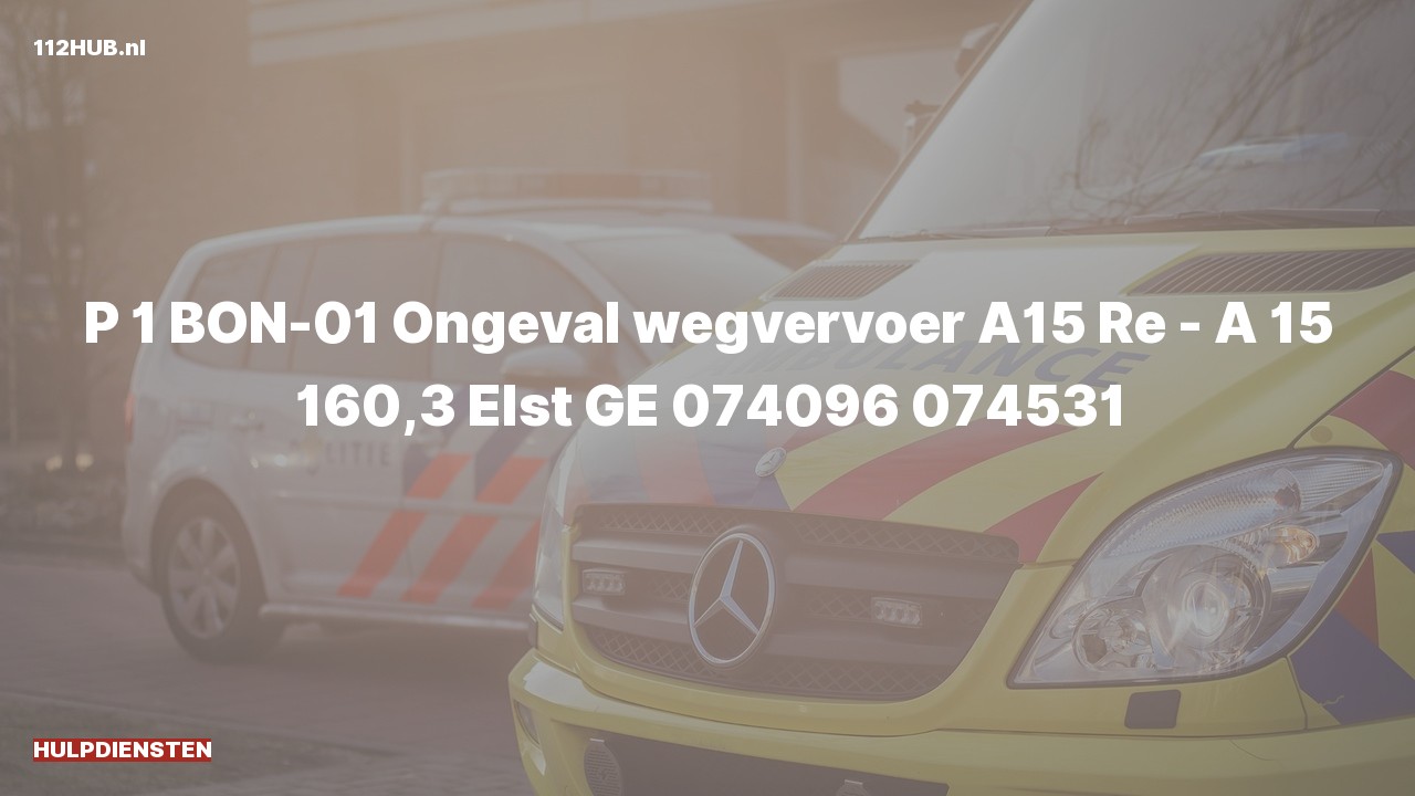 Deelafbeelding voor Hulpdiensten zijn uitgerukt voor een verkeersongeval