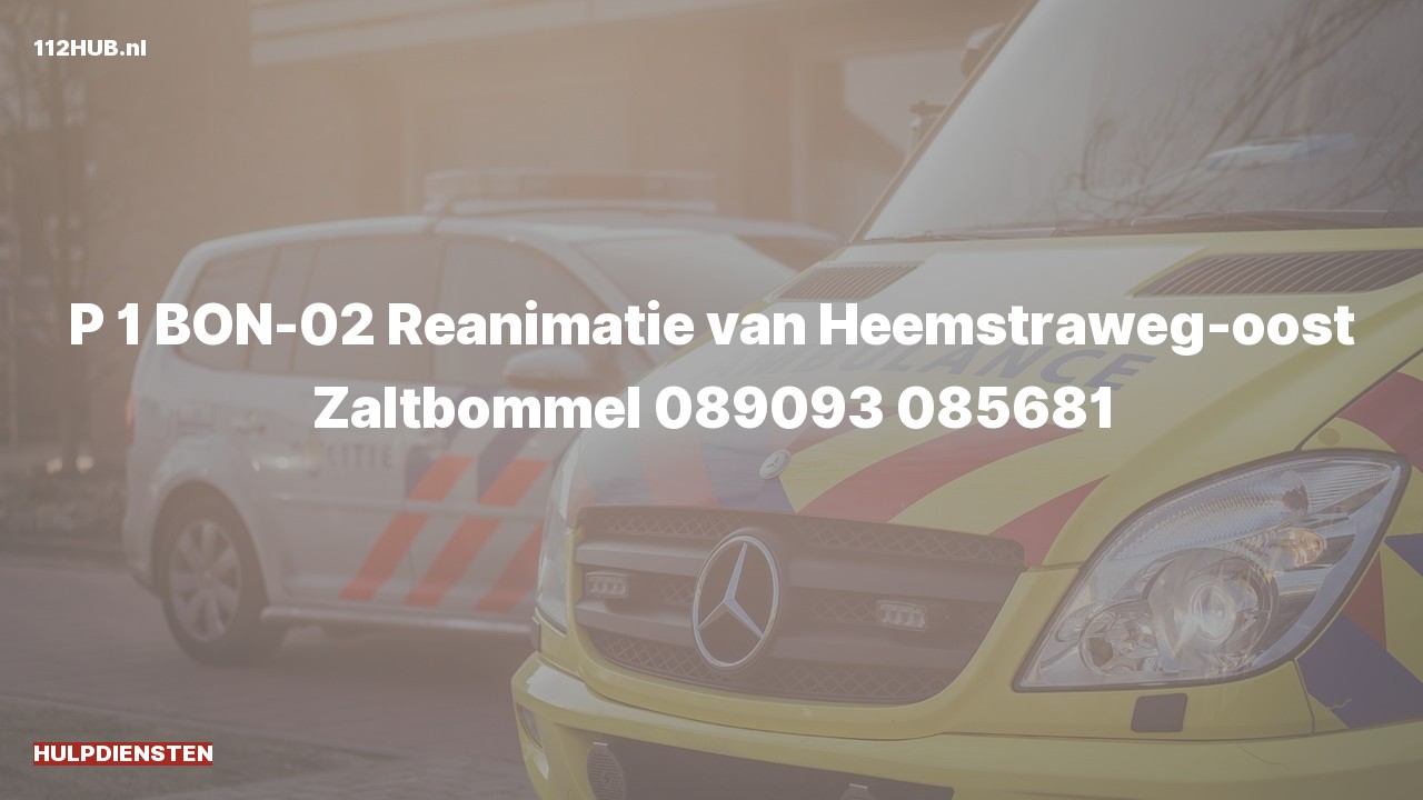 Deelafbeelding voor Hulpdiensten zijn uitgerukt voor een reanimatie