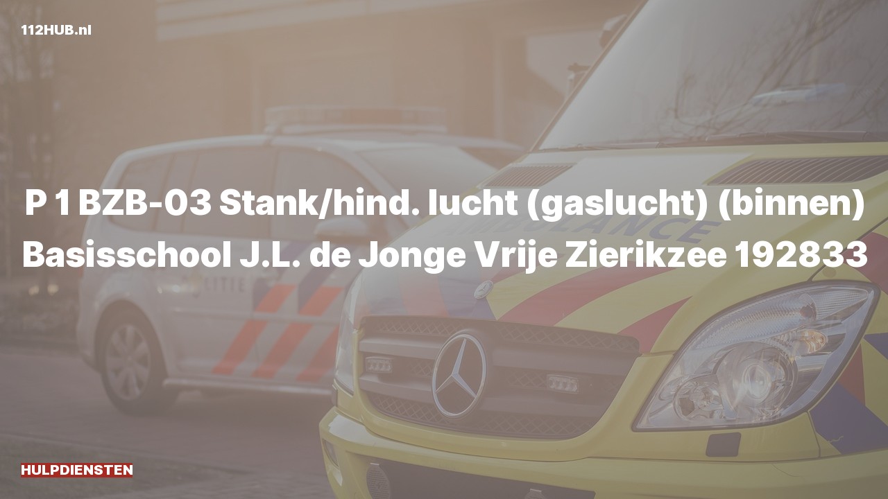 Deelafbeelding voor Hulpdiensten zijn uitgerukt voor gaslucht binnen