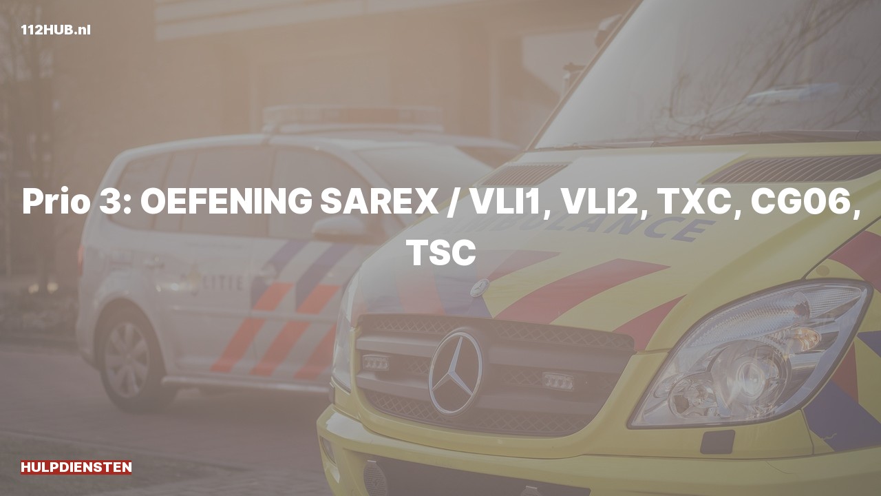 Deelafbeelding voor P2000-melding oefening.