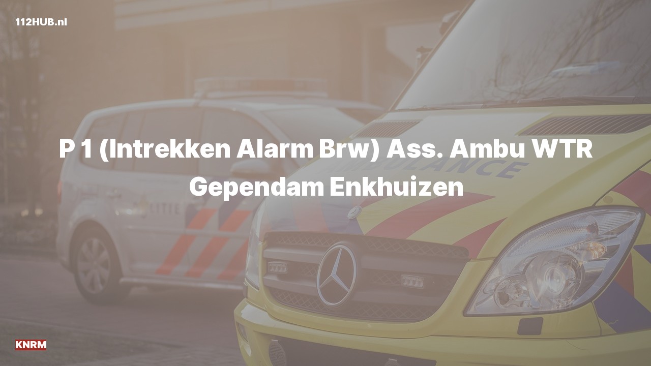 Deelafbeelding voor Hulpdienst trekt alarm in. Was: Ass. Ambu WTR Gependam Enkhuizen.