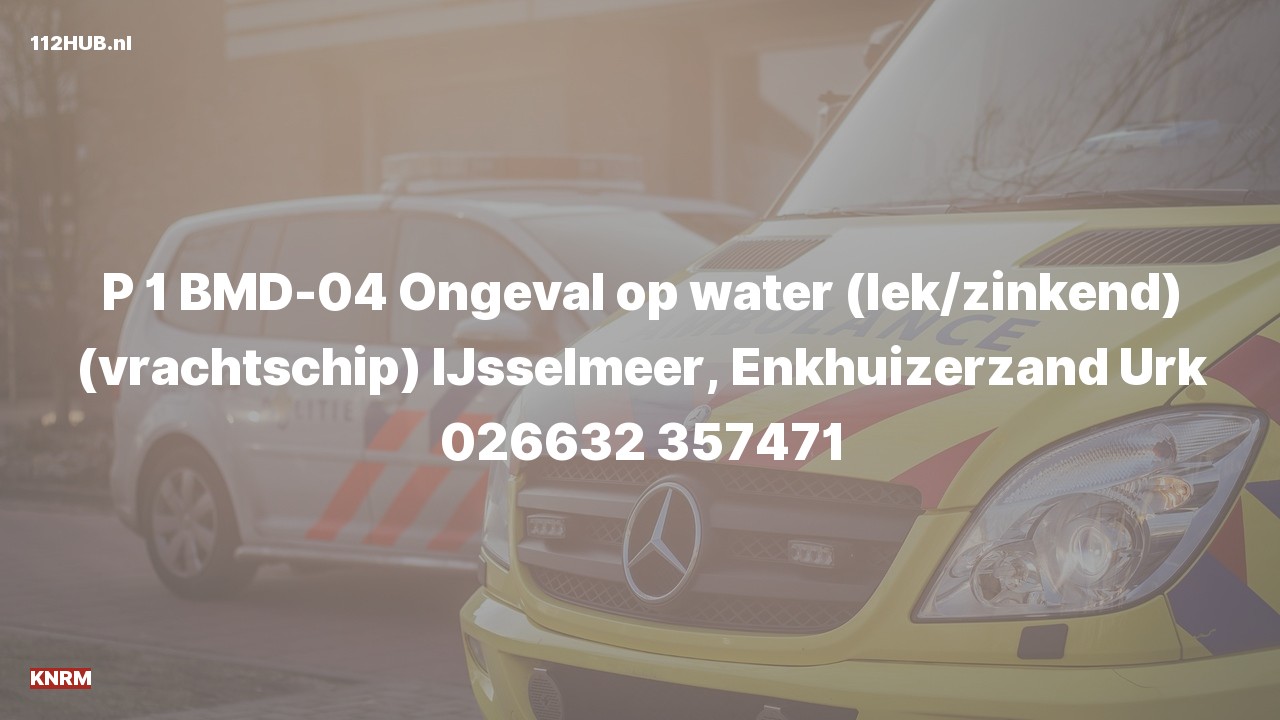 Deelafbeelding voor De KNRM is met spoed uitgerukt voor een ongeval naar de Enkhuizerzand in Urk