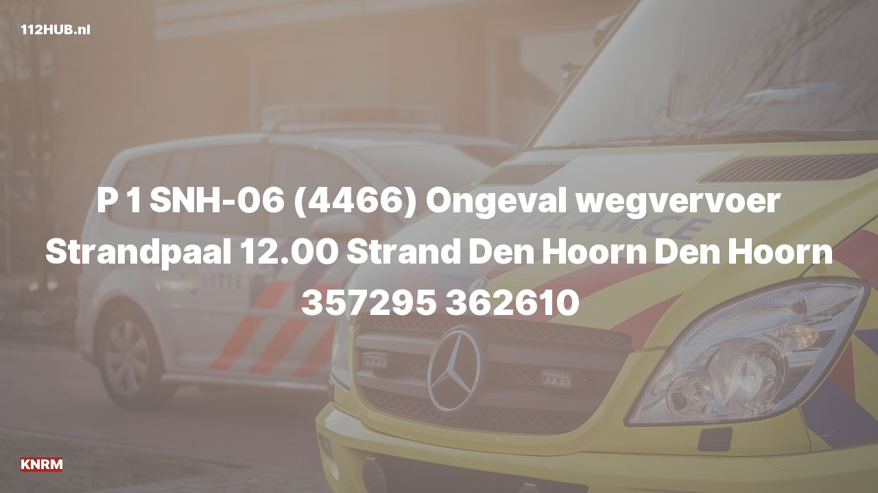Deelafbeelding voor KNRM met spoed voor verkeersongeval.