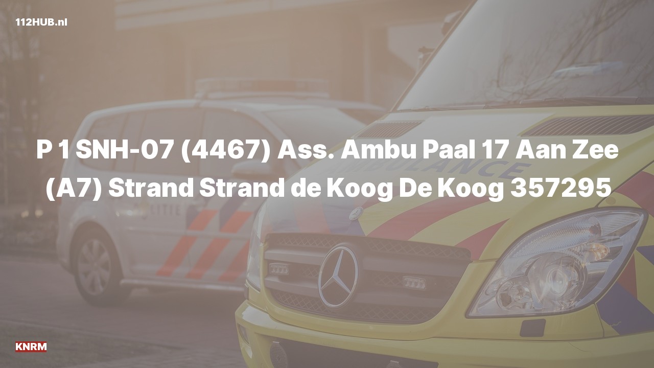 Deelafbeelding voor P2000-melding voor ambulance-assistentie.