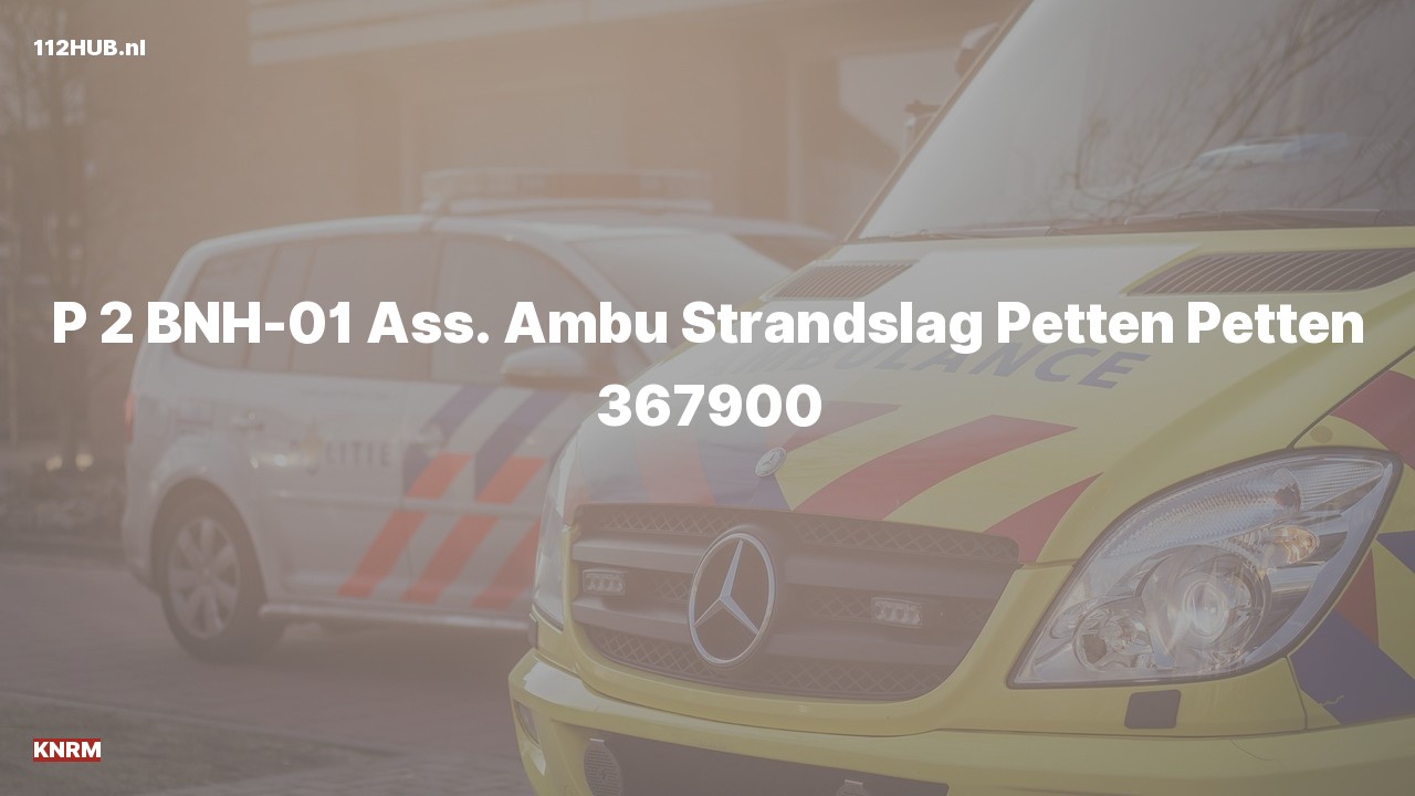 Deelafbeelding voor P2000-melding voor ambulance-assistentie.