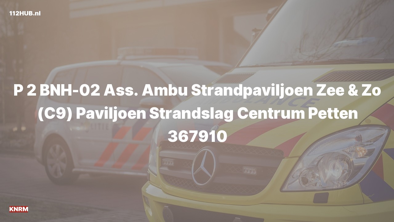 Deelafbeelding voor P2000-melding voor ambulance-assistentie.