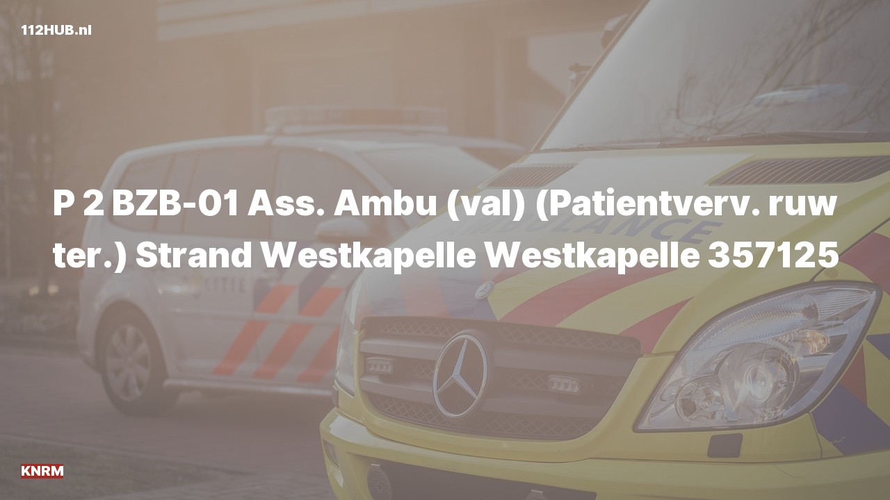 Deelafbeelding voor KNRM met gepaste spoed voor ambulance-assistentie naar de Strand Westkapelle in Westkapelle.