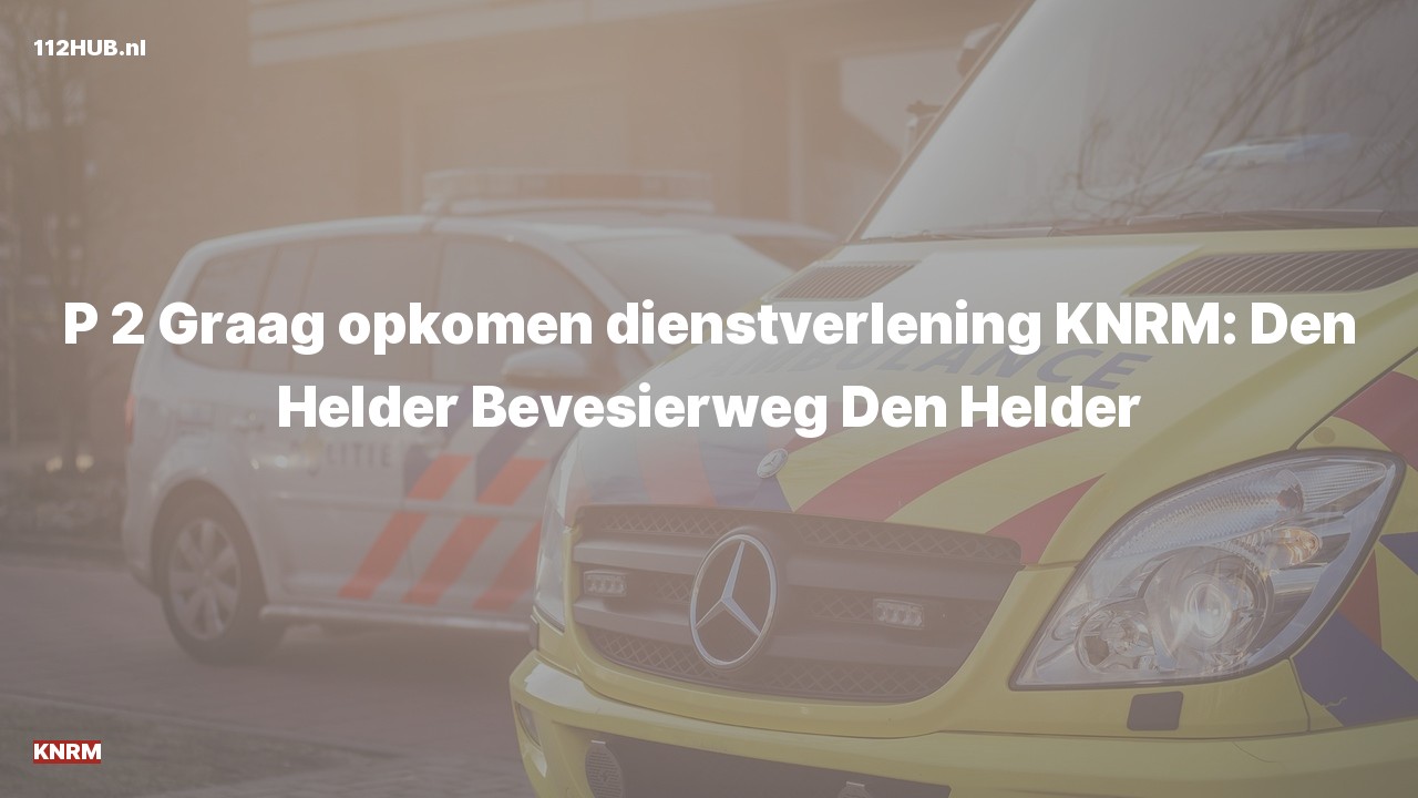 Deelafbeelding voor KNRM met gepaste spoed naar de Bevesierweg in Den Helder.
