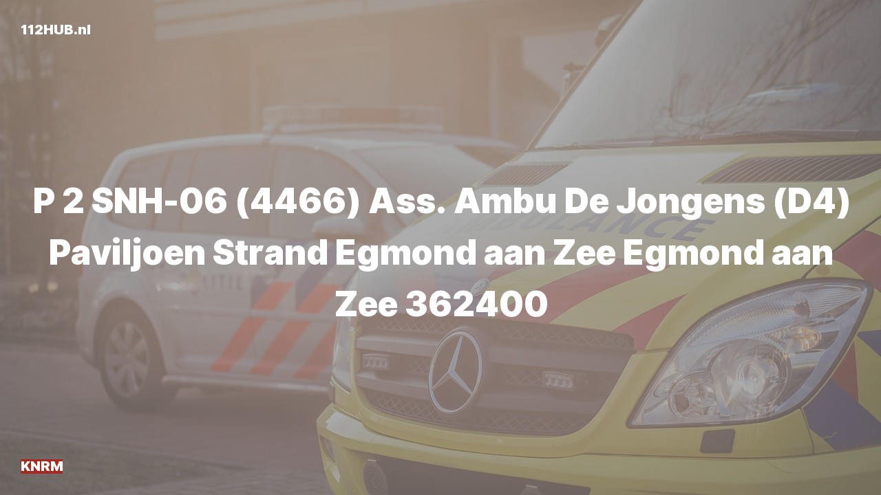 Deelafbeelding voor De KNRM is met gepaste spoed uitgerukt voor ambulance-assistentie naar de Strand Egmond aan Zee in Egmond aan Zee