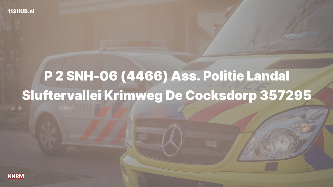 Deelafbeelding voor P2000-melding.