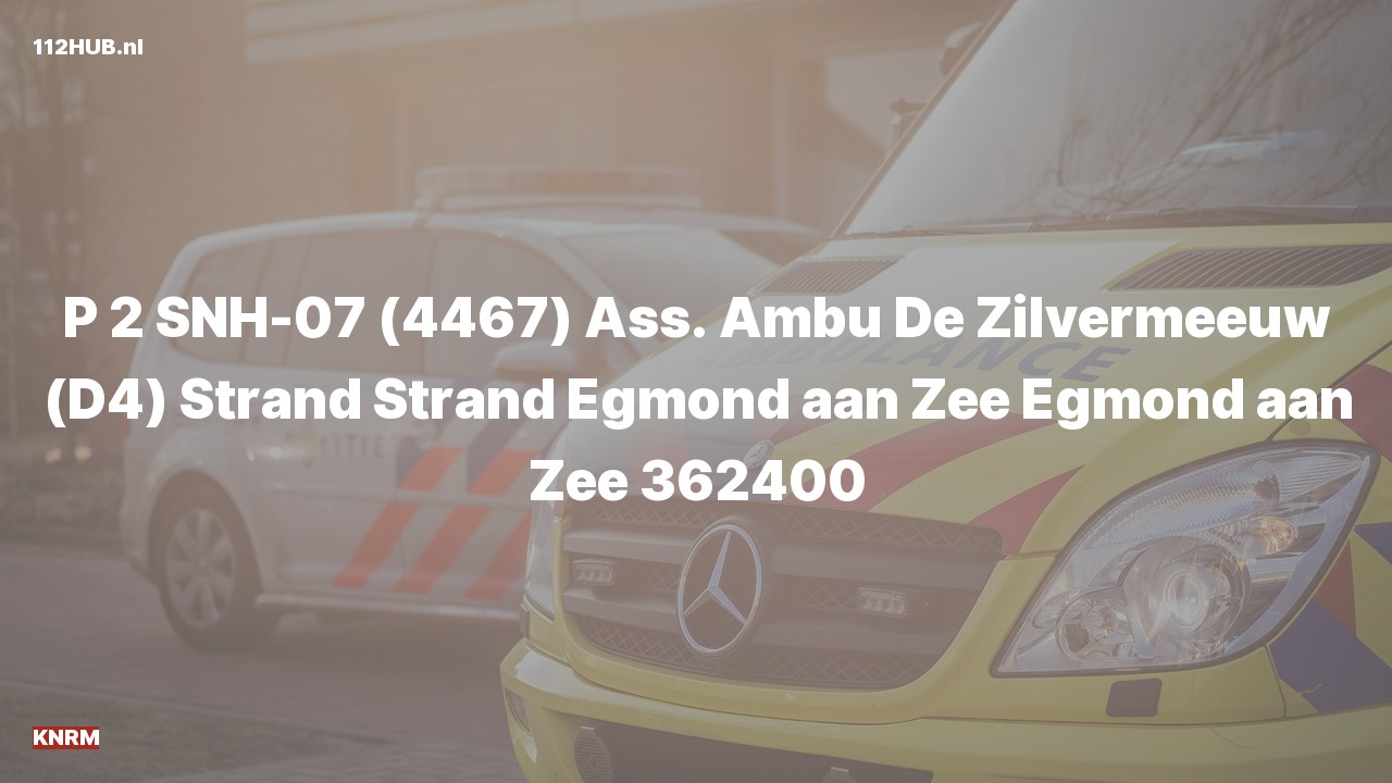 Deelafbeelding voor De KNRM is met gepaste spoed uitgerukt voor ambulance-assistentie naar de Strand Egmond aan Zee in Egmond aan Zee