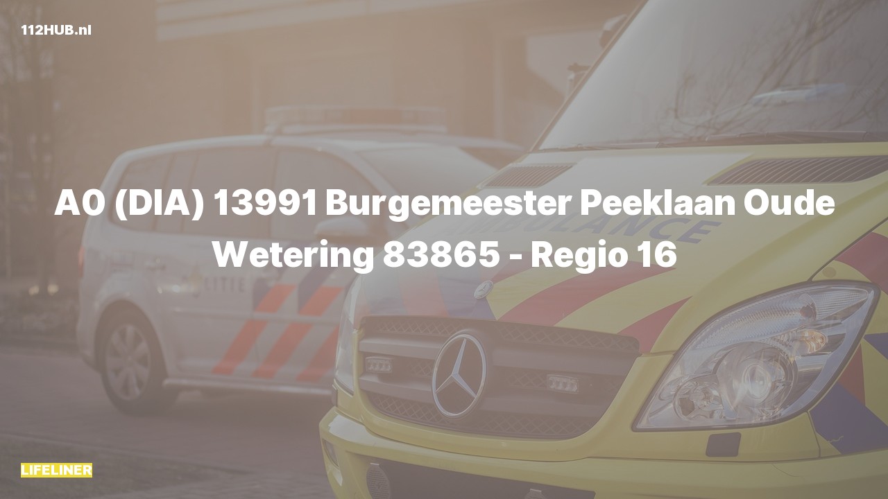 Deelafbeelding voor De traumahelikopter is met spoed uitgerukt naar de Burgemeester Peeklaan in Oude Wetering