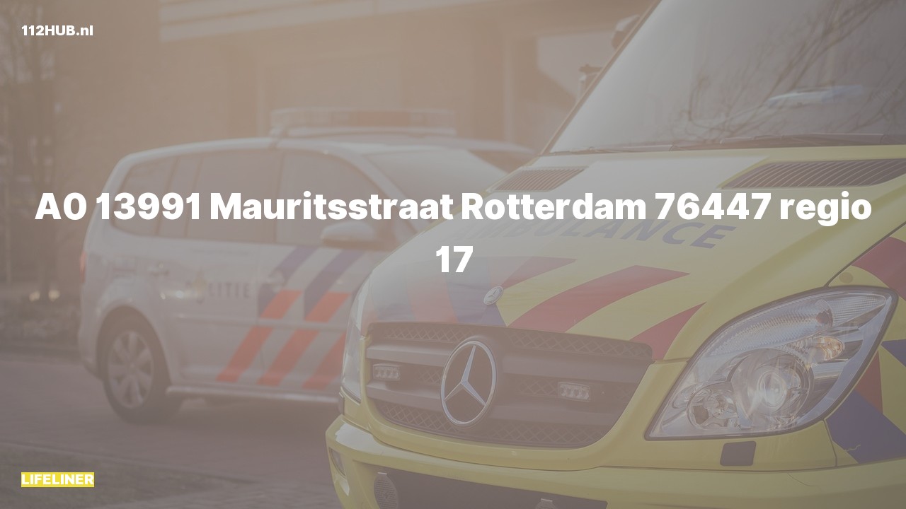 Deelafbeelding voor Traumahelikopter met spoed naar de Mauritsstraat in Rotterdam.