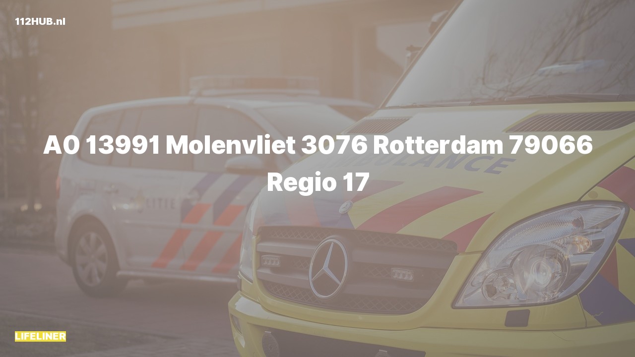 Deelafbeelding voor Traumahelikopter met spoed naar de Molenvliet in Rotterdam.