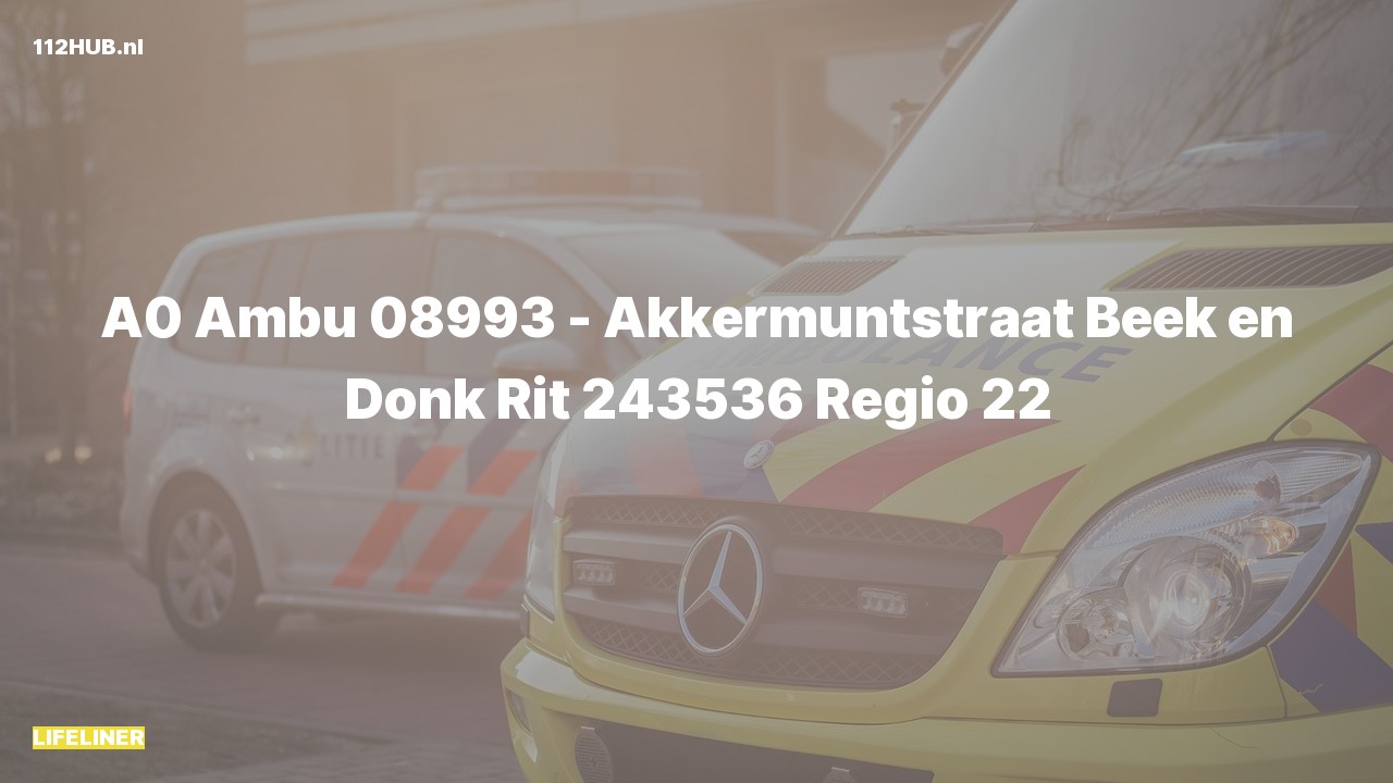 Deelafbeelding voor Traumahelikopter met spoed naar de Akkermuntstraat in Beek en Donk.