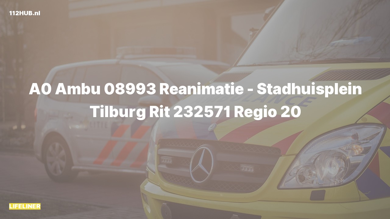 Deelafbeelding voor Traumahelikopter met spoed naar de Stadhuisplein in Tilburg.