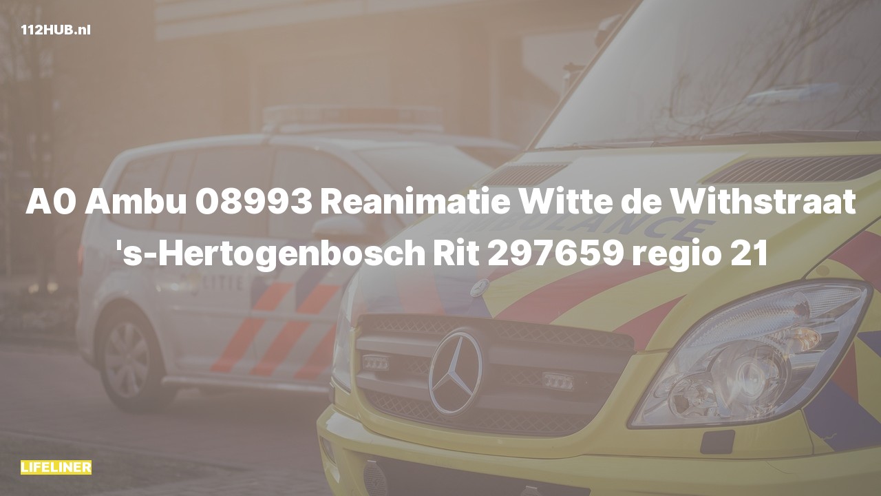 Deelafbeelding voor De traumahelikopter is met spoed uitgerukt voor een reanimatie naar de Witte de Withstraat in 's-Hertogenbosch