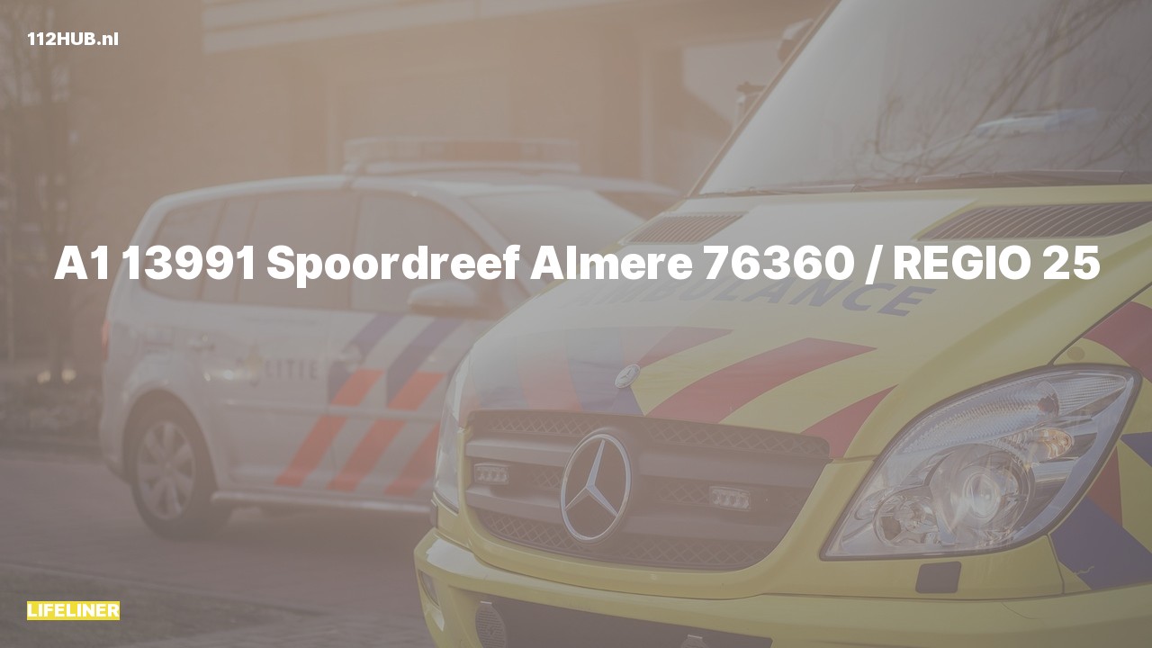 Deelafbeelding voor Traumahelikopter met spoed naar de Spoordreef in Almere.