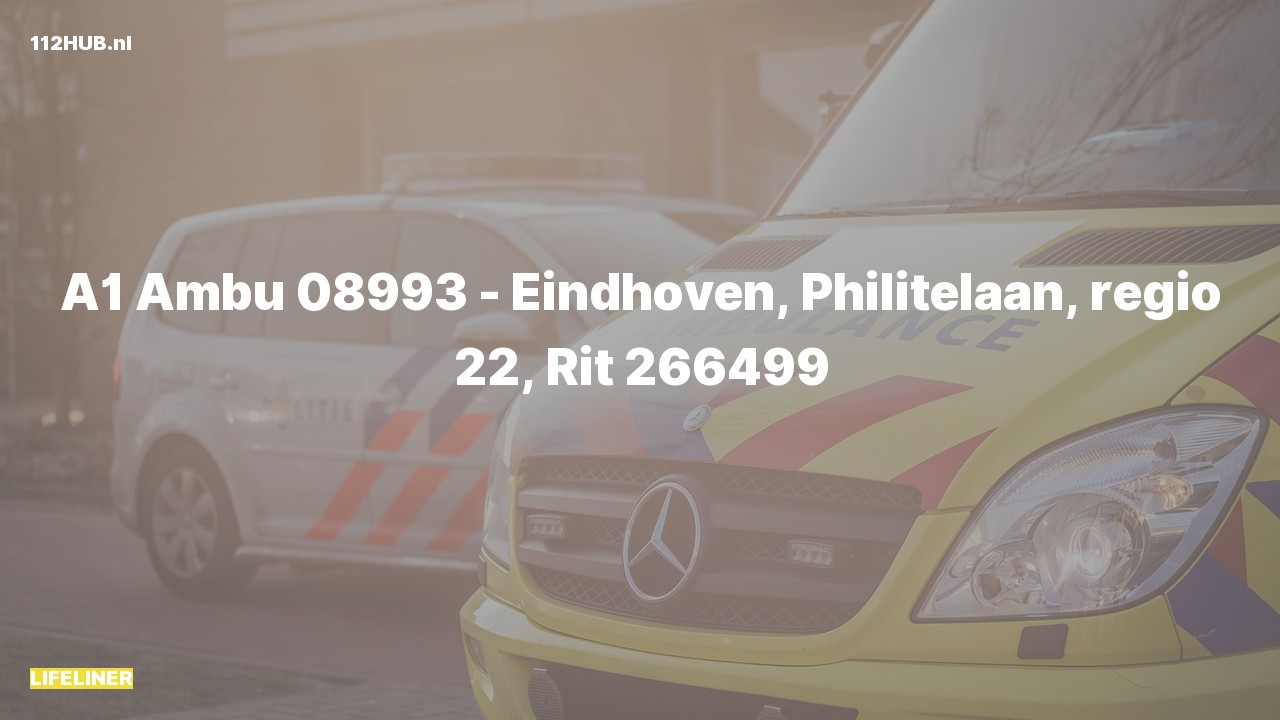 Deelafbeelding voor Traumahelikopter met spoed naar de Philitelaan in Eindhoven.