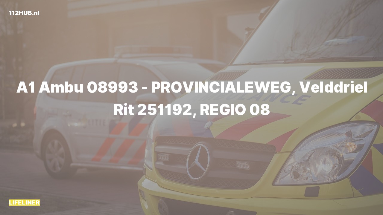 Deelafbeelding voor Traumahelikopter met spoed naar de Provincialeweg in Velddriel.