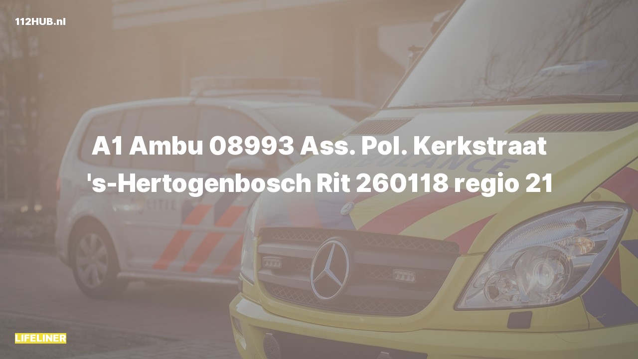 Deelafbeelding voor Traumahelikopter met spoed naar de Kerkstraat in 's-Hertogenbosch.